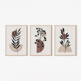 Πίνακας Stenfy pakoworld τρίπτυχος με ψηφιακή εκτύπωση και πλαίσιο 33x1.5x48εκ