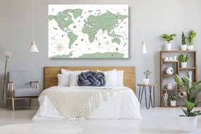 Εικόνα στο χάρτη από φελλό σε πράσινο σχέδιο - 90x60  smiley
