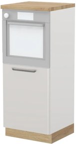 Επιδαπέδιο ντουλάπι φούρνου ψηλό Modena K14-60-1KR-Λευκό - Γκρι ανοιχτό - 60.00Χ60.00Χ148.00cm