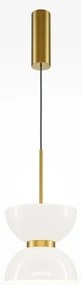Κρεμαστό Φωτιστικό Οροφής LED 11W Γυαλί Kyoto Maytoni-MOD178PL-L11G3K-Λευκό-Χρυσό MOD178PL-L11G3K