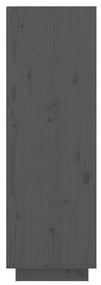 Παπουτσοθήκη Γκρι 30x34x105 εκ. από Μασίφ Ξύλο Πεύκου - Γκρι