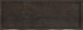 vidaXL Επιφάνεια Τραπεζιού Σκούρο Καφέ 140x50x(2-6)εκ Επεξ. Μασίφ Δρυς