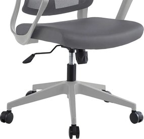 Καρέκλα γραφείου διευθυντή Flexibility mend ύφασμα mesh γκρι 53x50x130 εκ.