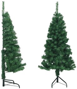 vidaXL Χριστουγεννιάτικο Δέντρο Τεχνητό Γωνιακό Πράσινο 120 εκ από PVC