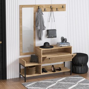 Παπουτσοθήκη Sapphire Δρυς GRUNI 120x35x70