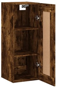 VidaXL Ντουλάπι Τοίχου Καπνιστή Δρυς 34,5 x 34 x 90 εκ. Επεξεργ. Ξύλο