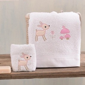 Πετσέτες Βρεφικές (Σετ 2τμχ) Floppy Pink Ρυθμός Towels Set 70x140cm 100% Βαμβάκι