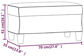 Πάγκος Taupe 70 x 35 x 41 εκ. από Ύφασμα Μικροϊνών - Μπεζ-Γκρι