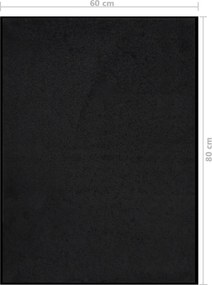 vidaXL Πατάκι Εισόδου Μαύρο 60 x 80 εκ.