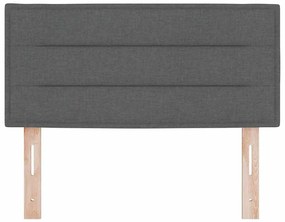 vidaXL LED κεφαλάρι με φώτα λωρίδας LED Σκούρο γκρι 90 cm ύφασμα