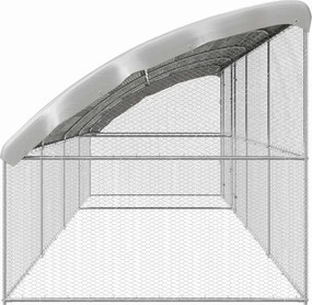 vidaXL Κλουβί για κότες 4 pcs Ασημί 800 x 200 x 200 εκ.
