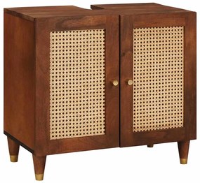 vidaXL Έπιπλα μπάνιου με συρτάρι 3 pcs 38 x 33 x 160 εκ. Στερεό ξύλο μάνγκο
