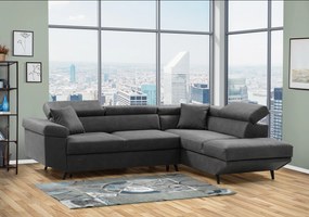 Γωνιακός καναπές- κρεβάτι Daniel Γκρι 275x205x96cm – Δεξιά Γωνία – DEN-AL4624