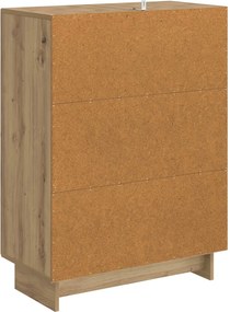 vidaXL Πλαϊνό γραφείο Artisan Δρυς 66 x 34,5 x 90 εκ