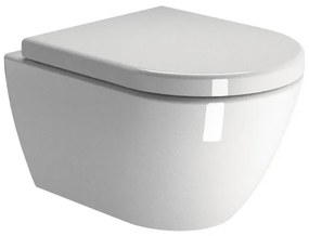 GSI Pura Swirl 881600C Πορσελάνινη Λεκάνη Κρεμαστή 50cm με κάλυμμα βακελίτη Soft Close αποσπώμενο
