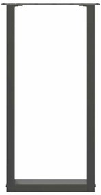 vidaXL Πόδια Κονσόλας 2 τεμ. σε σχήμα U, Ανθρακί 38x(72-73) εκ. από Ατσάλι