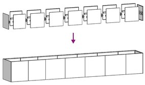 vidaXL Ζαρντινιέρα Ανθρακί 280x40x40 εκ. από Χάλυβα Ψυχρής Έλασης