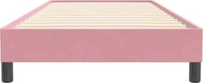 vidaXL Box Spring κρεβάτι χωρίς στρώμα ροζ 100x220 cm Βελούδινο