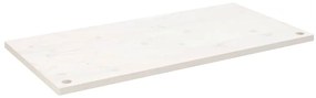 vidaXL Επιφάνεια Γραφείου Λευκή 110x60x2,5 εκ. από Μασίφ Ξύλο Πεύκου