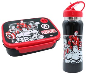 Φαγητοδοχείο 800ml &amp; Παγούρι 500ml Must Avengers 506031