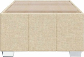 vidaXL Σκελετός Κρεβατιού Χωρίς Στρώμα Κρεμ 100 x 200 εκ. Υφασμάτινο