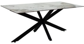 Intrahome Τραπέζι Bethan Intrahome sintered stone λευκό μαρμάρου-μαύρο 180x90x75εκ | SKU: INTRAPA-212111178