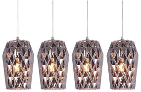 Φωτιστικό Οροφής - Ράγα 77-3723 SE4288S-04 Luca Smoke Glass Chrome Homelighting Glass