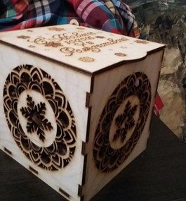 Σετ των 2 Intra απο ξύλο plywood 3mm-4mm πάχος – Εξατομικευμένη Βαθιά Κουτί δώρου με λίμα με αρθρωτό καπάκι 15x20 cm INTRAVECTRY-MY554467