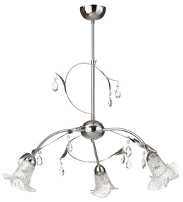 Φωτιστικό οροφής ''MELISSA'' chrome-νίκελ 3φωτο Ε14 100-03516