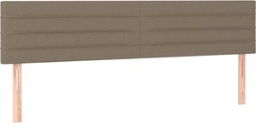 vidaXL Κρεβάτι Boxspring με Στρώμα Taupe 120x190 εκ. Υφασμάτινο
