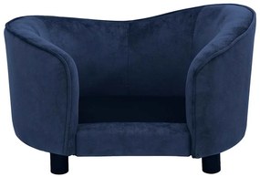 vidaXL Καναπές - Κρεβάτι Σκύλου Μπλε 69 x 49 x 40 εκ. Βελουτέ