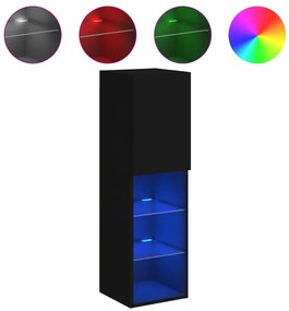 vidaXL Έπιπλο Τηλεόρασης με LED Μαύρο 30,5x30x102 εκ.