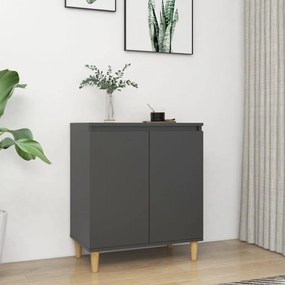 vidaXL Μπουφές Γκρι 60 x 35 x 70 εκ. από Μοριοσανίδα με Ξύλινα Πόδια