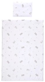 Σετ Προίκας Μωρού κούνιας 5τεμ. 70x140cm  Little Rubbits Grey 10420066601 Lorelli