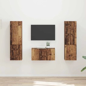 vidaXL 3 pcs Παλιό Ξύλο