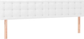 vidaXL Κρεβάτι Boxspring με Στρώμα Λευκό 120x190εκ.από Συνθετικό Δέρμα
