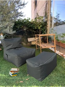 Stewehome Πουφ αχλάδι και υποπόδιο 35x75x70 cm