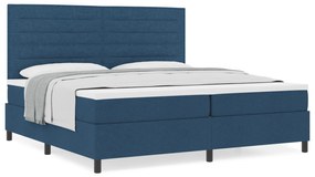 vidaXL Κρεβάτι με Στρώμα Ναυτικού Μπλε 200x200 cm Ύφασμα