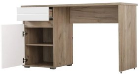 Γραφείο Elan Γκρί Δρύς - Λευκή Λάκα 130x50x75,5 εκ. 130x50x75.5 εκ.