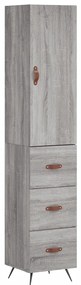 vidaXL Μπουφές Sonoma Γκρι 34,5 x 34 x 180 εκ. από Επεξεργασμένο Ξύλο