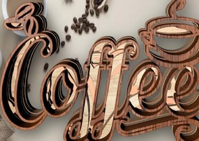 Intra απο ξύλο plywood 3mm-4mm πάχος - Καφέ + φλιτζάνι, 3d Mandala, 4 στρώσεις Δίασταση 30x30 cm INTRAFABR-31433249