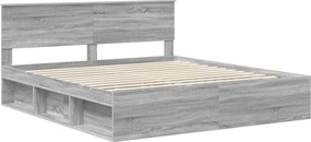 vidaXL Σκελετός Κρεβατιού Γκρι Sonoma 180 x 200 cm