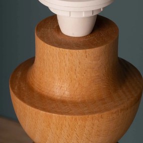 Βάση για Επιτραπέζιο Φωτιστικό Avacas Large E27 από Μασίφ Ξύλο