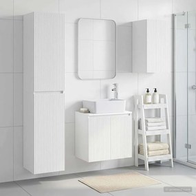 vidaXL Σετ Επίπλων Μπάνιου 3 τμχ. Λευκό 33 x 34,5 x 160 εκ