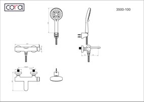 Cora Mist Chrome 3500 - Μπαταρία λουτρου