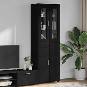 vidaXL Highboard FLORIN Μαύρο 60 x 35 x 182 εκ. Επεξεργασμένο ξύλο