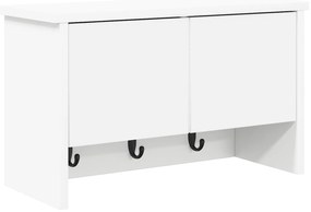 vidaXL Τοίχου Κρεμάστρα Λευκό 50 x 20 x 30 εκ. Επεξεργασμένο ξύλο