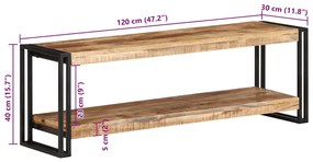 Έπιπλο Τηλεόρασης 120 x 30 x 40 εκ. από Ακατέργαστο Ξύλο Μάνγκο 320679