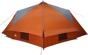 vidaXL Τέντα Teepee 10 Ατόμων 10 άτομο Γκρι και Πορτοκαλί