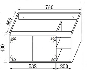 Martin Rea 80 Cappuccino Plywood - Βαση Επιπλου με Νιπτήρα